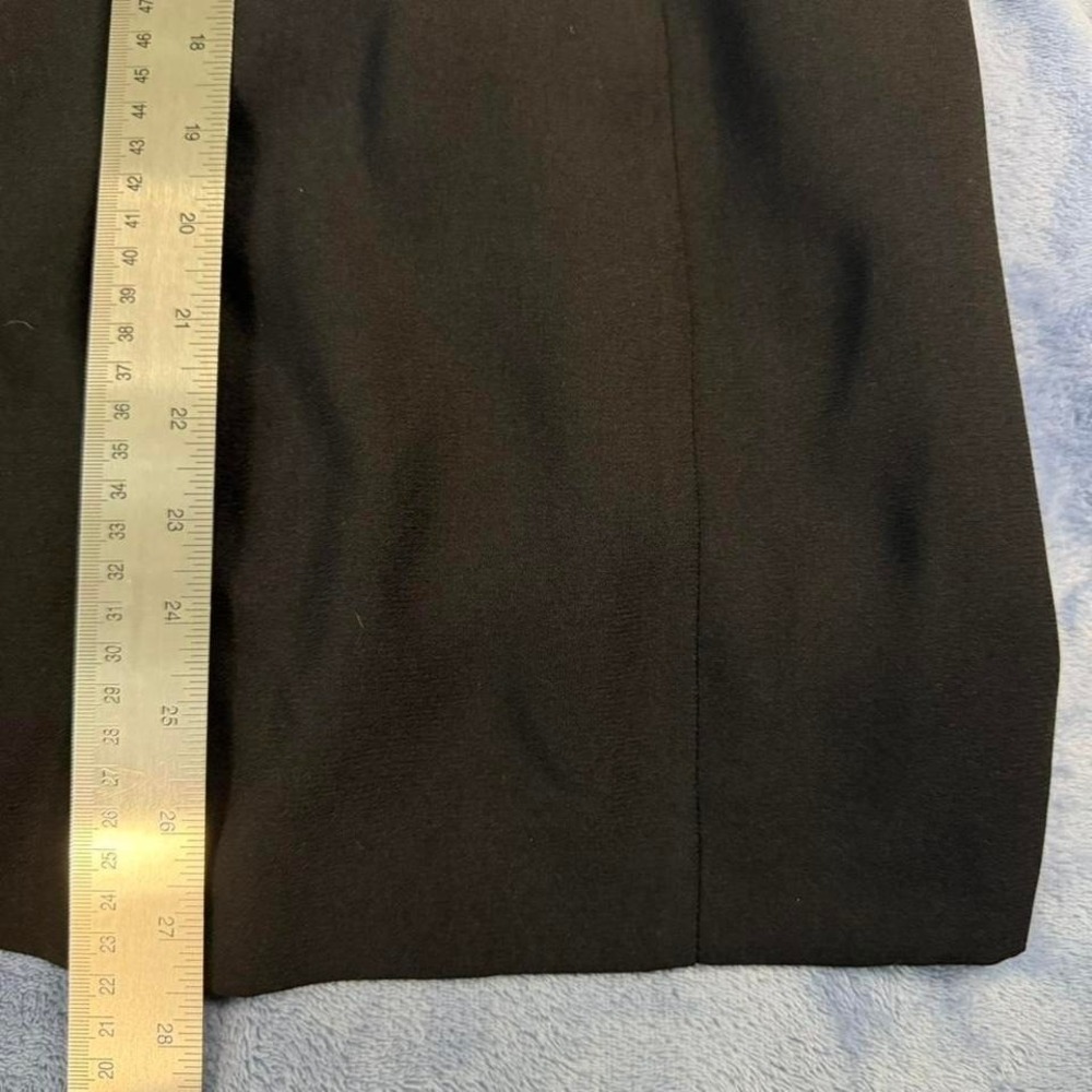 Vintage onyx nite Black bodycon mini dress with white trim. Size: 10 - Picture 2 of 5